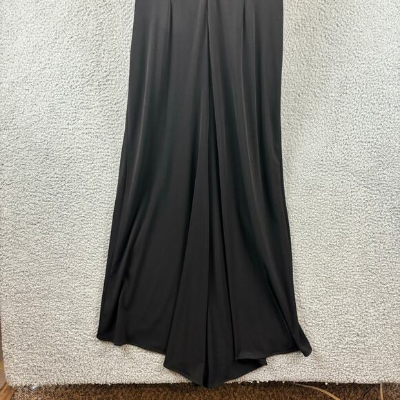 Y2k Dave Johnny Dress Sz 2 Sexy Formal Gown Witchy Ruched Rhinestone Low Back - Picture 9 of 10